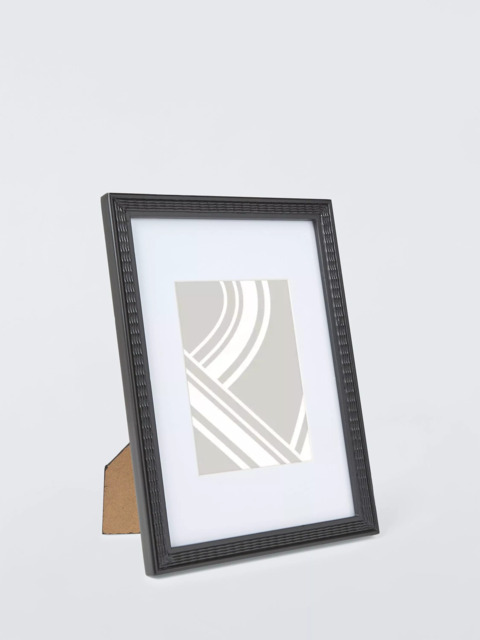 "John Lewis Classic Ornate Wood Photo Frame & Mount, 5 x 7"" (13 x 18cm), Black" - image 1