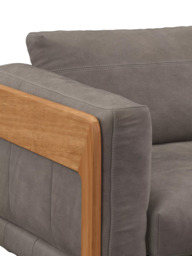 John Lewis Nest Large 3 Seater Leather Sofa, Light Leg - thumbnail 6