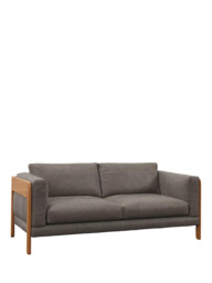 John Lewis Nest Large 3 Seater Leather Sofa, Light Leg - thumbnail 1