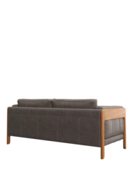 John Lewis Nest Large 3 Seater Leather Sofa, Light Leg - thumbnail 4