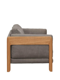 John Lewis Nest Large 3 Seater Leather Sofa, Light Leg - thumbnail 3