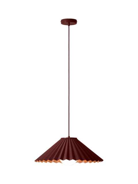 houseof Pleated Pendant Ceiling Light, Burgundy - image 1
