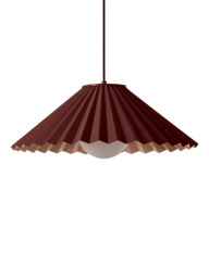 houseof Pleated Pendant Ceiling Light, Burgundy - thumbnail 4
