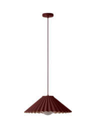 houseof Pleated Pendant Ceiling Light, Burgundy - thumbnail 2