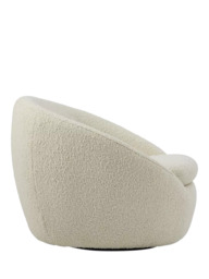 West Elm Cosy Sherpa Swivel Chair, Natural - thumbnail 6