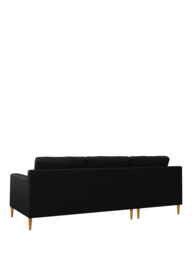 John Lewis Draper II LHF Chaise Leather Sofa, Light Leg - thumbnail 4