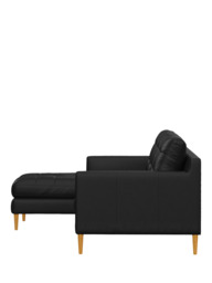 John Lewis Draper II LHF Chaise Leather Sofa, Light Leg - thumbnail 3