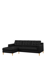 John Lewis Draper II LHF Chaise Leather Sofa, Light Leg - thumbnail 1