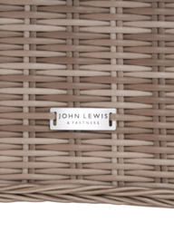 John Lewis Rye Woven Rattan 6-Seater Round Garden Dining Table, Natural - thumbnail 3