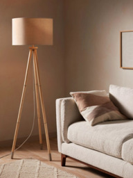 John Lewis Wooden Tripod Floor Lamp - thumbnail 2