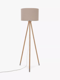 John Lewis Wooden Tripod Floor Lamp - thumbnail 3