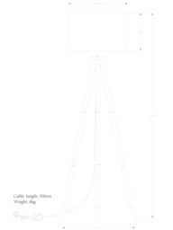 John Lewis Wooden Tripod Floor Lamp - thumbnail 5