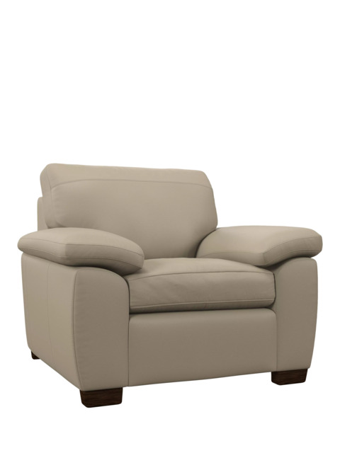 John Lewis Camden Leather Armchair, Dark Leg - image 1