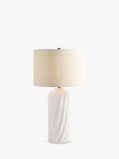 Pottery Barn Ollie Twist Ceramic Table Lamp, White - image 1