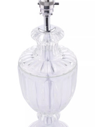 Laura Ashley Meredith Petite Ribbed Glass Table Lamp, Clear - thumbnail 5