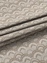 John Lewis Astra Jacquard Pair Lined Eyelet Curtains, Champagne - thumbnail 6