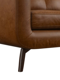John Lewis Barbican 5+ Seater Corner Leather Sofa, Dark Leg - thumbnail 6