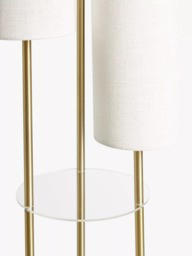John Lewis Cluster Trio Shelf Floor Lamp, Brass - thumbnail 4