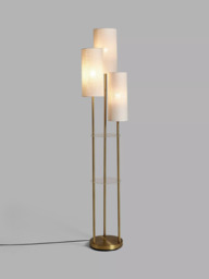 John Lewis Cluster Trio Shelf Floor Lamp, Brass - thumbnail 5