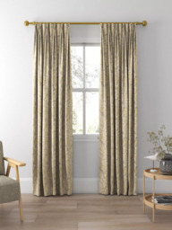 John Lewis Blossom Weave Made to Measure Curtains or Roman Blind, Gold - thumbnail 5
