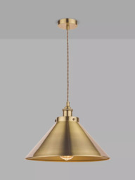 Laura Ashley Rufus Grande Ceiling Light, Brass - thumbnail 3