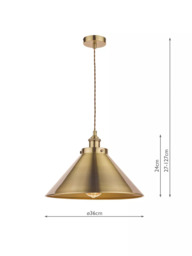 Laura Ashley Rufus Grande Ceiling Light, Brass - thumbnail 5
