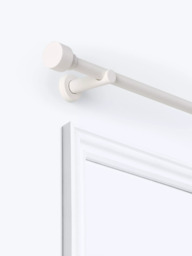 John Lewis Fixed Eyelet Metal Curtain Pole Kit with Stud Finial, Dia.28mm