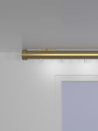 John Lewis Made to Order Select Gliding Curtain Pole with Stud Finial, Ceiling Fix, Dia.30mm - thumbnail 3