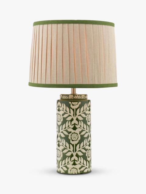 Joules Highclere Glazed Ceramic Base Table Lamp, Green - image 1