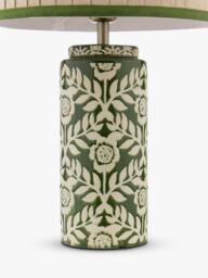 Joules Highclere Glazed Ceramic Base Table Lamp, Green - thumbnail 4