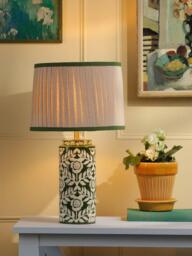 Joules Highclere Glazed Ceramic Base Table Lamp, Green - thumbnail 2