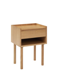 John Lewis Crosby Bedside Table, Natural Wood