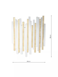 Där Pimento Bevelled Glass Wall Mirror, 86 x 66cm, Gold - thumbnail 4