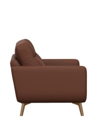 John Lewis Barbican Small 2 Seater Leather Sofa, Light Leg - thumbnail 3