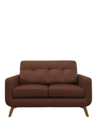 John Lewis Barbican Small 2 Seater Leather Sofa, Light Leg - thumbnail 5