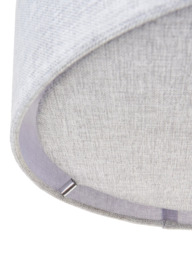 John Lewis Samantha Linen Semi Flush Ceiling Light, Grey - thumbnail 3
