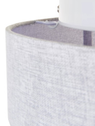 John Lewis Samantha Linen Semi Flush Ceiling Light, Grey - thumbnail 4
