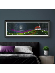 John Lewis Geoff Beckett 'Dreaming' Framed Print, 49 x 129cm, Purple/Green - thumbnail 2