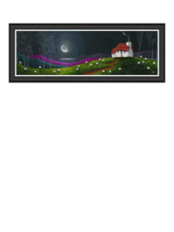 John Lewis Geoff Beckett 'Dreaming' Framed Print, 49 x 129cm, Purple/Green