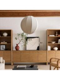 West Elm Rhea Round Pendant Ceiling Light, Tofu - thumbnail 4