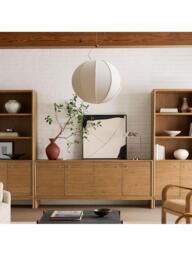 West Elm Rhea Round Pendant Ceiling Light, Tofu - thumbnail 6