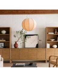West Elm Rhea Round Pendant Ceiling Light, Tofu - thumbnail 5