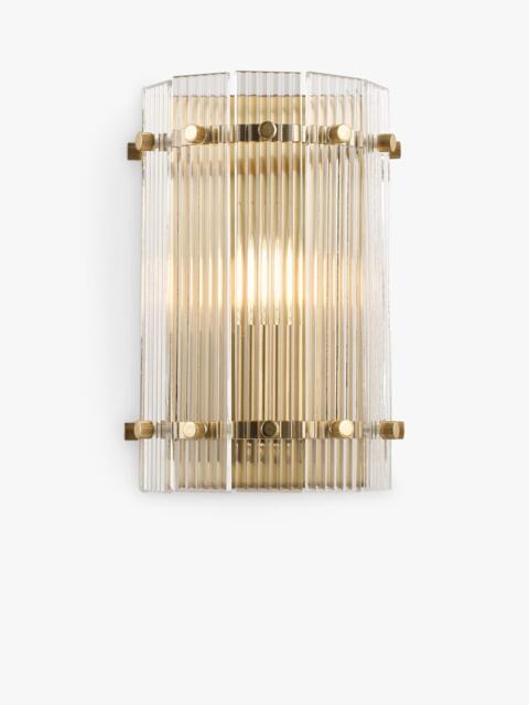 John Lewis Textured Glass Wall Light, Antique Brass - image 1