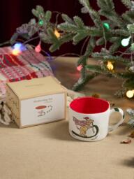 Wednesday Tea Collective Christmas Dog Stoneware Mug, 300ml - thumbnail 6