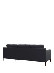 John Lewis Draper II RHF Chaise Leather Sofa, Dark Leg - thumbnail 4