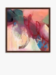 John Lewis Lucy Rogers-Smith 'Rhythmic' Framed Canvas Print, 86 x 86cm, Pink/Multi - thumbnail 1