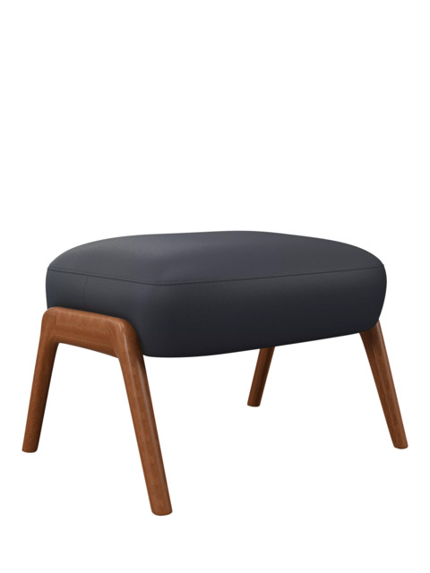 John Lewis Hendricks Leather Footstool, Dark Leg - image 1