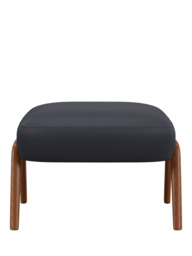 John Lewis Hendricks Leather Footstool, Dark Leg - thumbnail 5