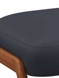 John Lewis Hendricks Leather Footstool, Dark Leg - thumbnail 6