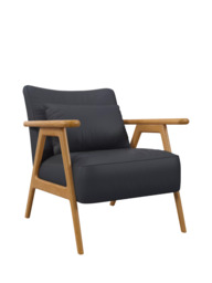 John Lewis Hendricks Leather Armchair, Light Leg